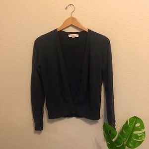 LOFT Button Up Navy Blue Cardigan Sweater